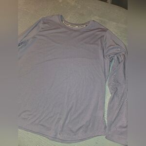 Duluth Trading Co Lavender Long-Sleeve Crewneck Top - Dry on the Fly